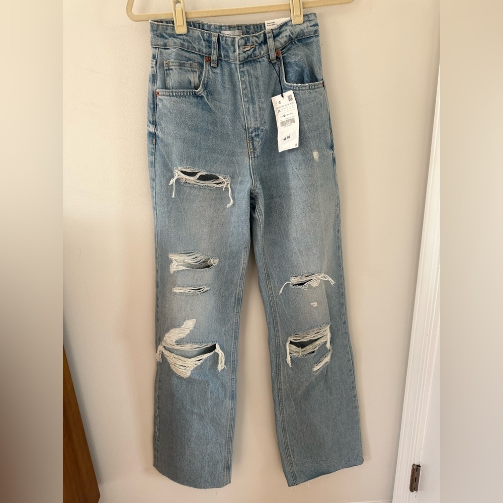 Zara High Rise Crop Denim